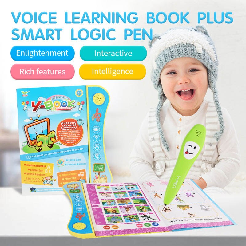 Kinderen Leren Boek Engels Brief Nummers Smart Logic Voice Boek Educatief Elektronisch Speelgoed M09