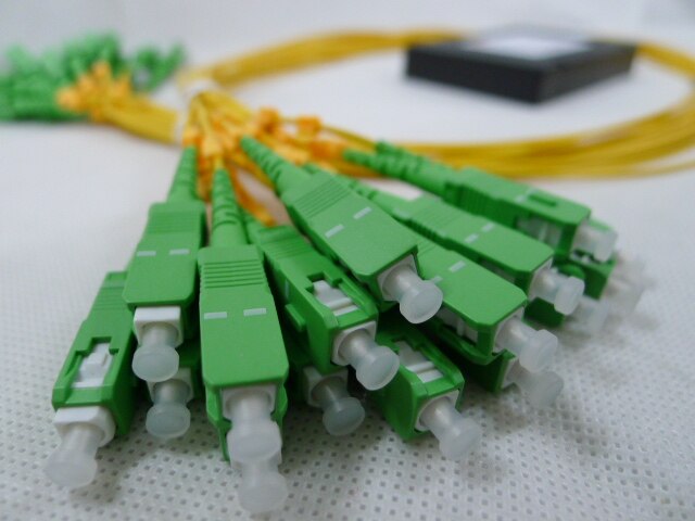 1*32 CATV Fiber Optic PLC Splitter pigtail,singlemode with SC/APC connector for FTTH,1x32 ODN box module