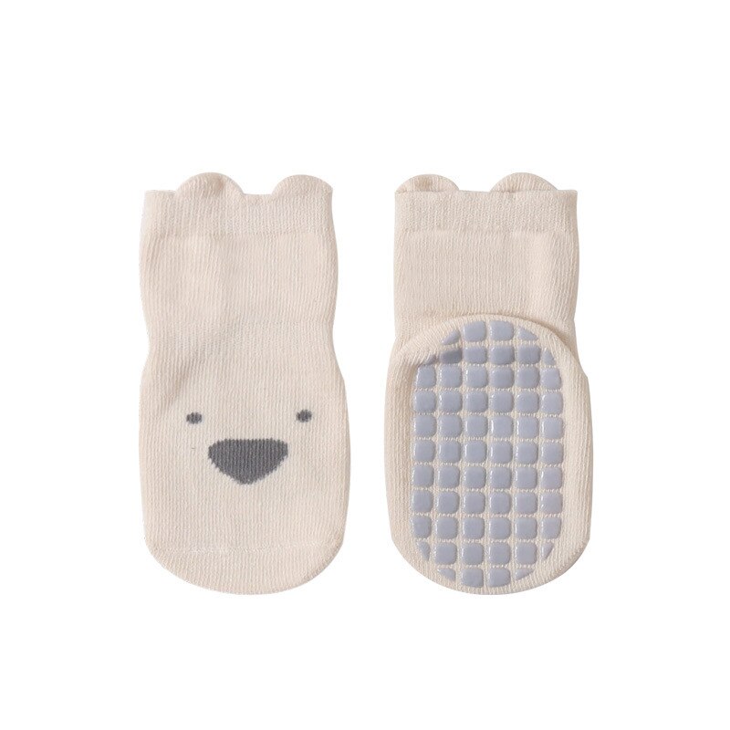 Nuovi calzini da pavimento per bambini autunno inverno calzini da bambino in cotone pettinato con animali da cartone animato rosa calzini per bambini antiscivolo per 0-5 anni: YS013 / S(0-1 Years Old)
