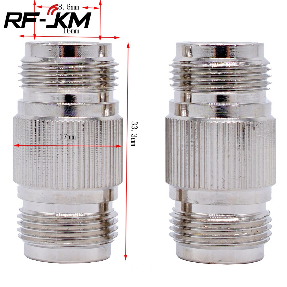 2 Connecteurs RF N Femelle Vers BNC Femelle - Adaptateur Coaxial Cuivre Doré - 0-6Ghz