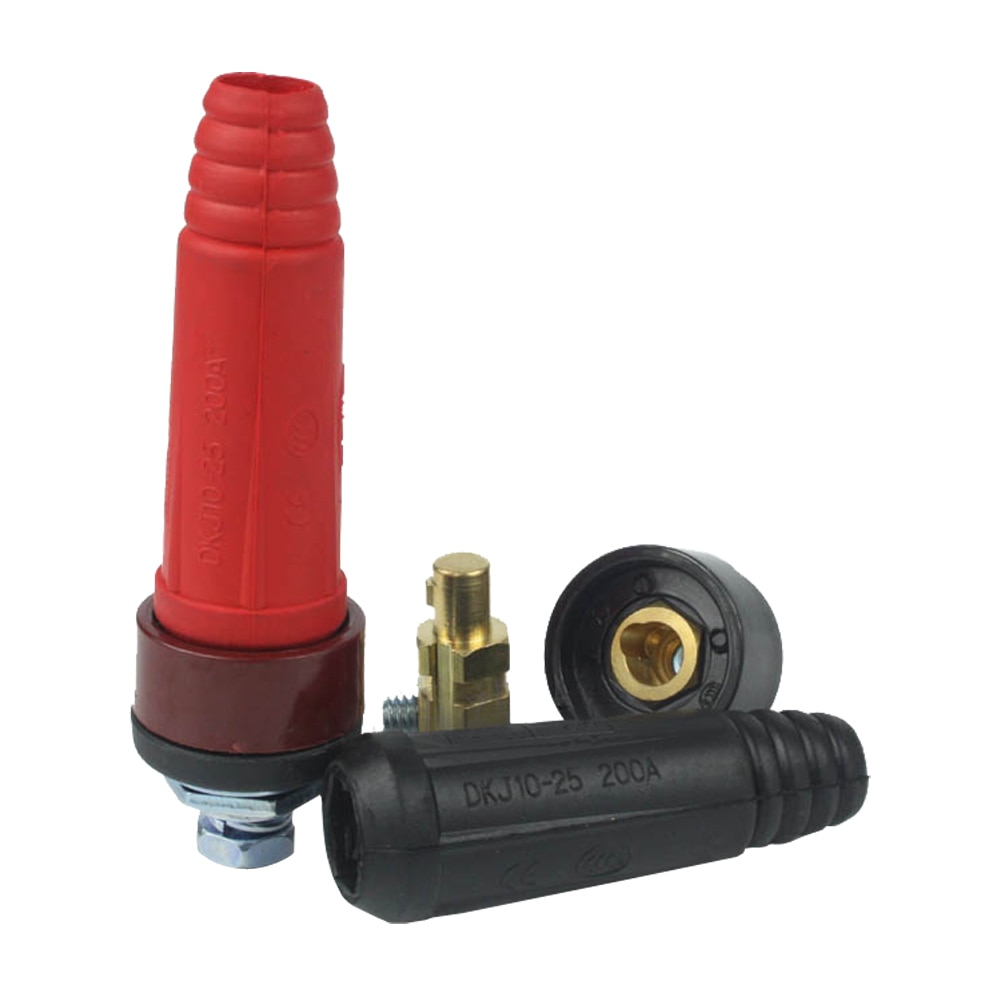 DKJ10-25 200A CE/CCC Quick Fitting Cable Connector Plug Socket Cable Plug Welding Male Connector Heavy Insulated Rubber Sockets