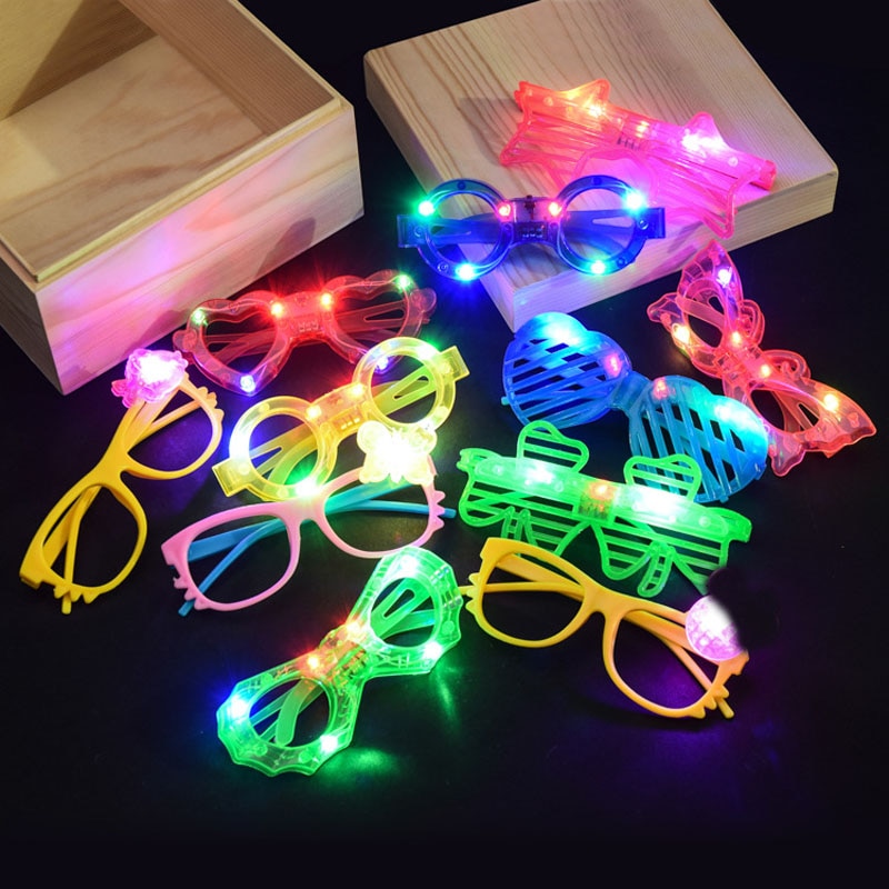 Electric Louver Glasses Festival Rave Led Lighting Up Toys for Kids Children Flashing Novelty Toys Birthday