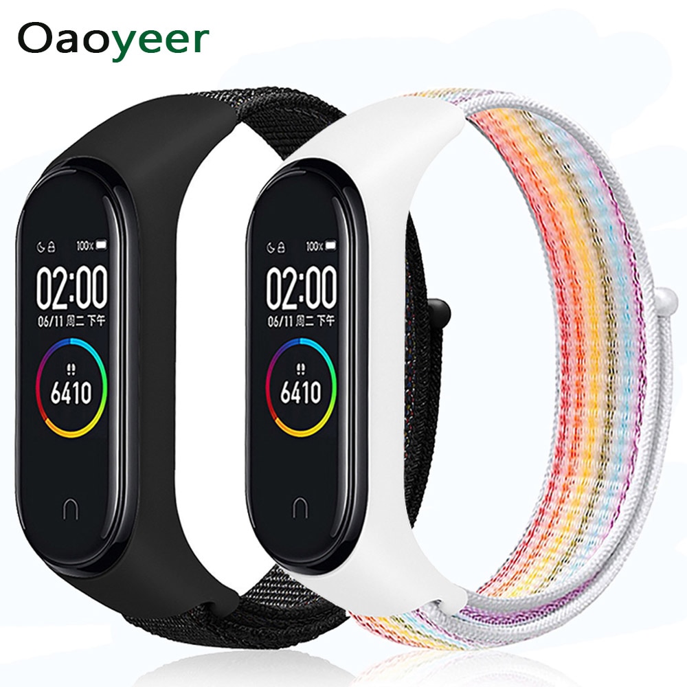 Smart Wristband M4 Smartband Waterproof Blood Pressure Heart Rate Monitor Fitness Tracker Bracelet M4 Band With Nylon Strap