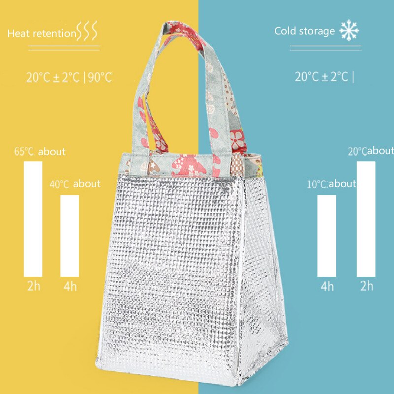 Frische Blätter Neue Frische Mittagessen Taschen Für Frauen freundlicher Lebensmittel Kühler Mittagessen Kasten Tote Kühler Mittagessen Kasten Isolierung Tragbare tote Tasche