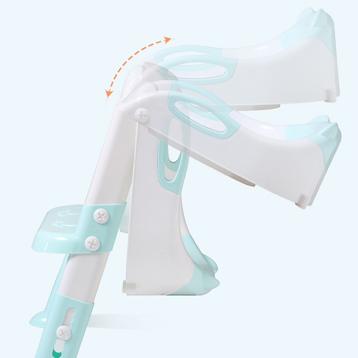Asiento de entrenamiento con relleno suave para niños, orinal de escalera plegable con escalón para inodoros en forma de U O V