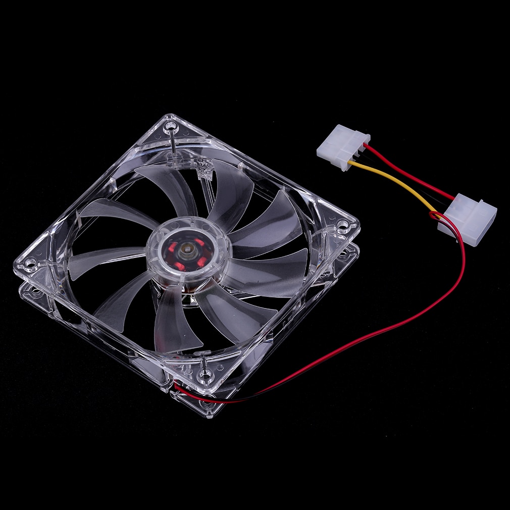 Computer Fan Sleeve Bearing Technology Fans 4 LED Blue for Computer PC Case Cooling 120MM Transparent