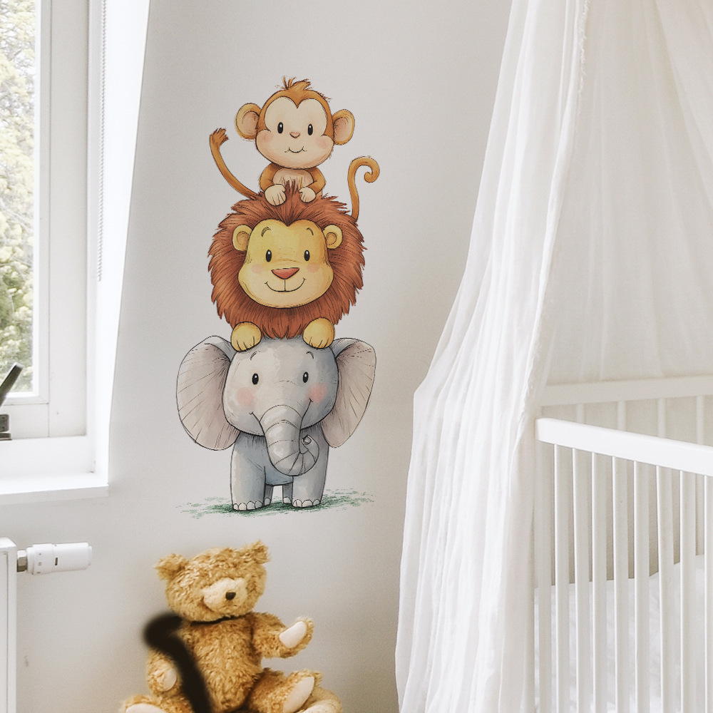Schattige beer muurstickers voor kinderkamers jongens meisjes babykamer decoratie kind behang dier kinderkamer decor zelfklevend vinyl