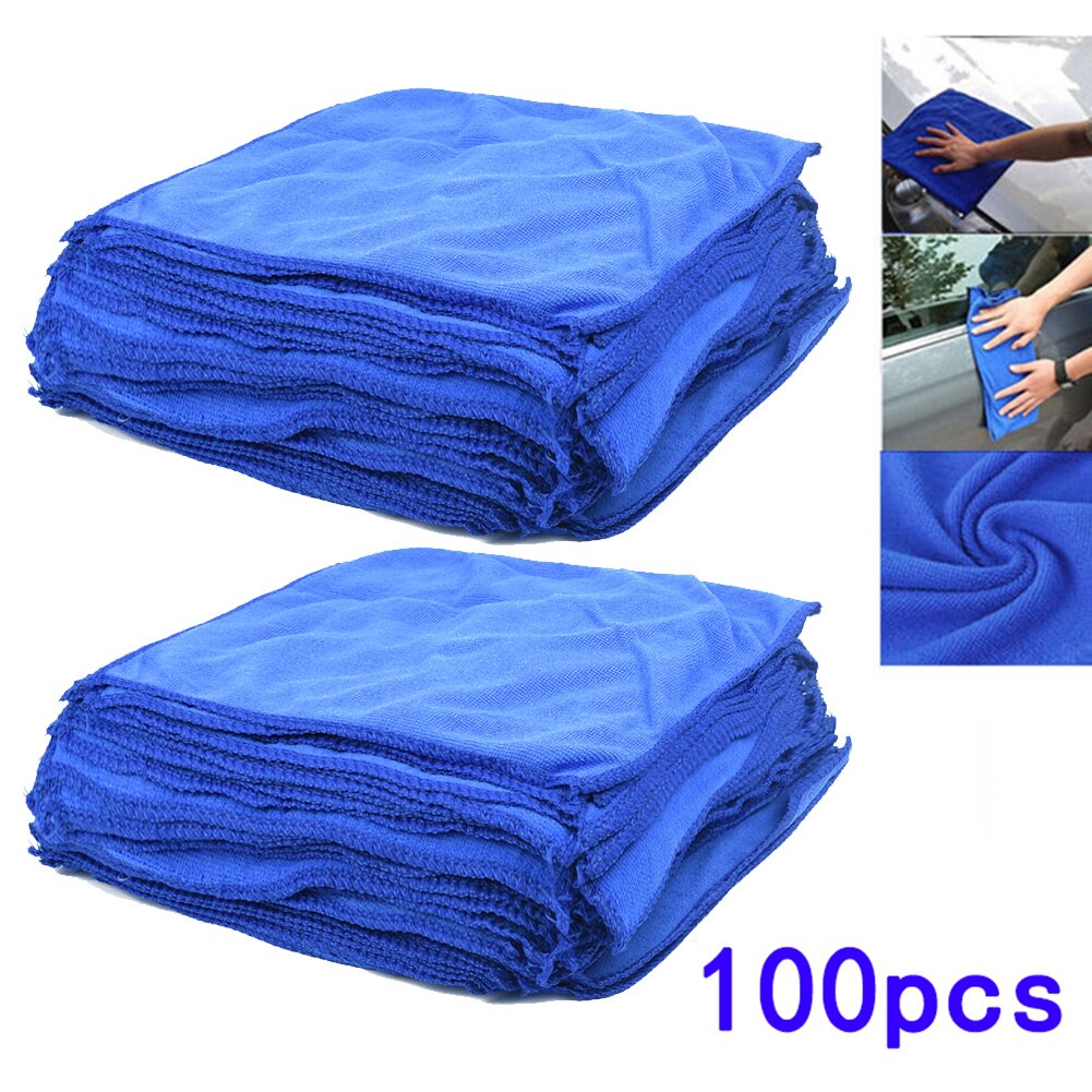 Blue Towels Auto Polishing Drying Home Cleaning Washing Water-Absorbent