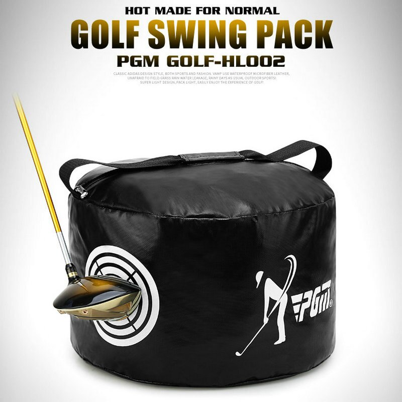 Golf Swing Trainer Bag Golf Power Impact Swing Aid Bag Practice Training Smash Hit Strike Trainer Exercise Package: black