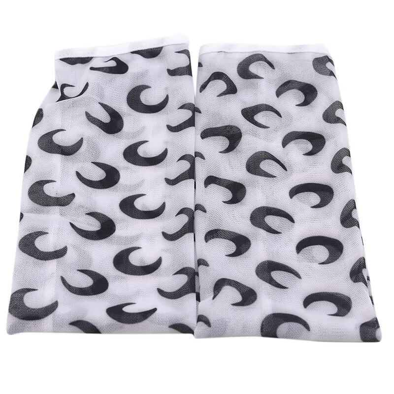 Mangas de seda hielo al aire libre transpirable secado rápido UV protector solar manguito ciclismo Dedo Largo de seda fría mangas de brazo de verano: Crescent