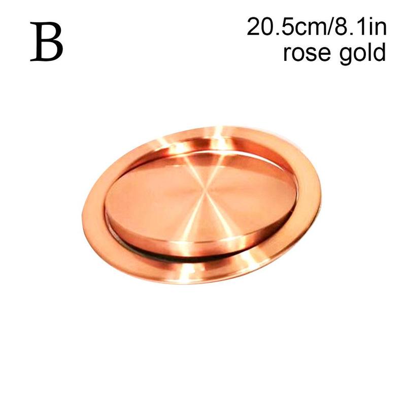 Steel Flap Flush Recessed Built-in Balance Swing Flap Kitchen Garbage Top Bin Trash Counter Can Ashcan Cover Lid G0p3: Rose gold 