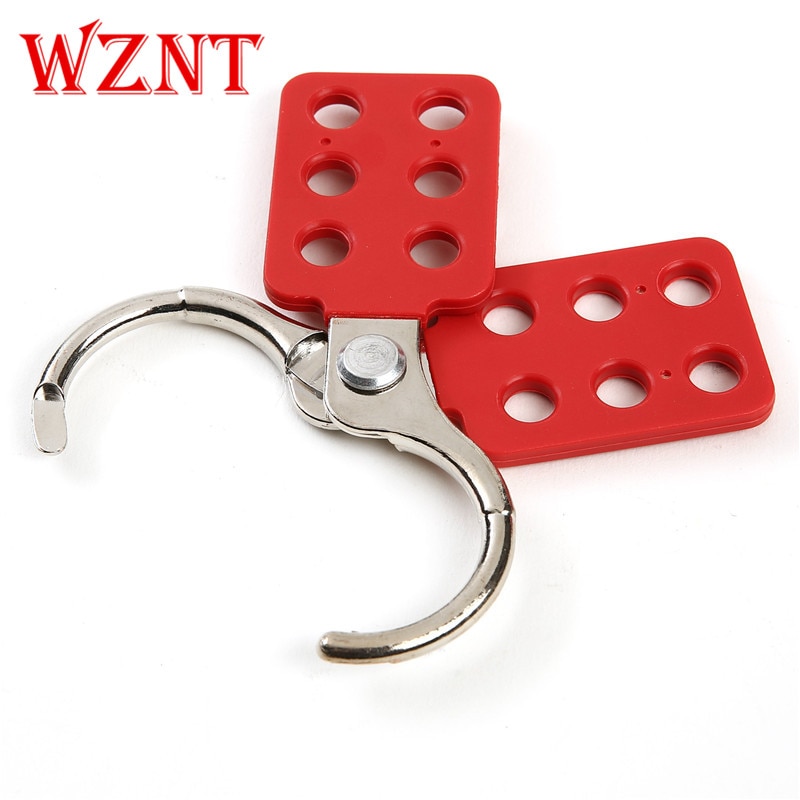Lockout Hasp 1'' 1.5'' hasp ,aluminium body , scissor action 25mm 38mm dia jaws, red plastic coated