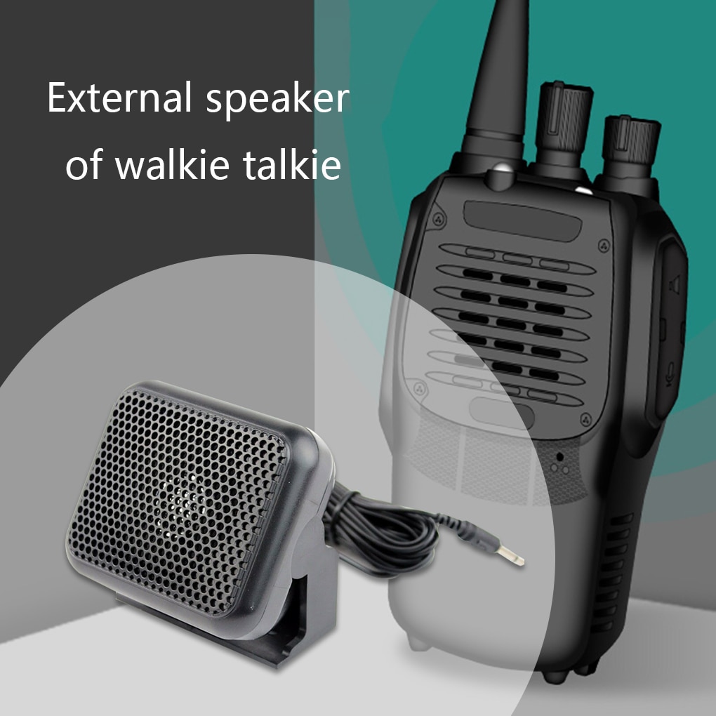 2 stk bil cb radioer ekstern høyttaler høyttaler med 3.5mm grensesnitt 3 måler kabel maks 3w