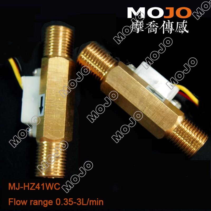 Hall Flow Sensor MJ-HZ41WC 0.35-3L/min Water Flow Meter G1/4"