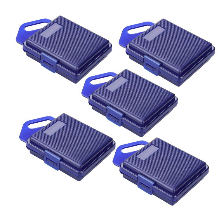 Waterproof Plastic Protective Storage Battery Box for GoPro Hero 9 8 7 6 5 4 Session Xiaomi Yi MiJia 4k Eken Camera Accessorie: 5blue boxes