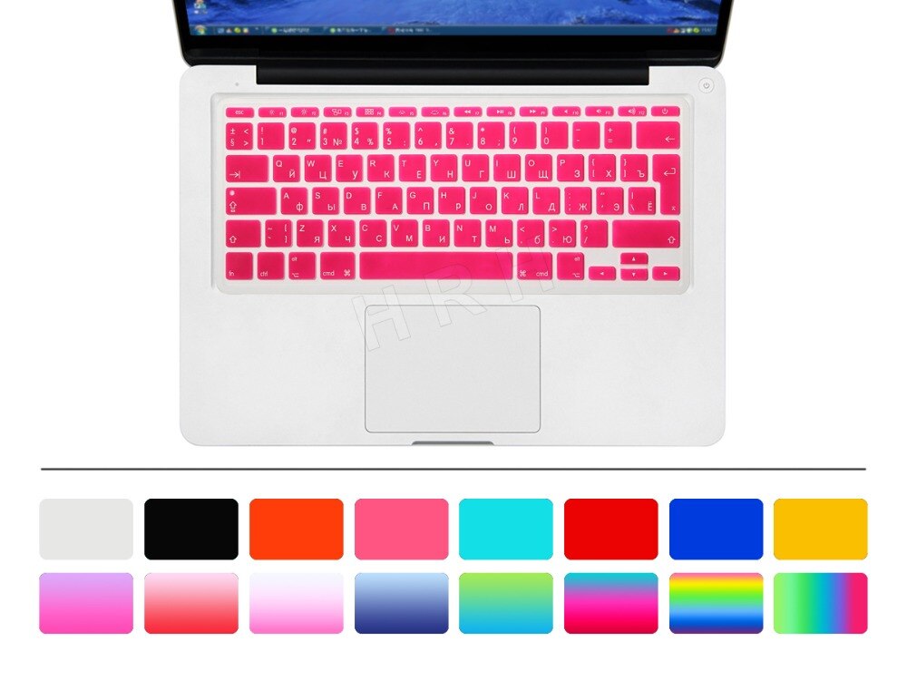 HRH Durable Russian EU/UK Silicone Gel Keyboard Protector Cover Skin Protective Film For Mac Book Air 11.6 A1465/A1370