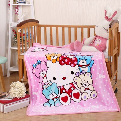Brand bebe amningsfilt lakan flanell slängfilt korall fleece filt linda bäddlakan 100 x 140cm: Kattfamilj