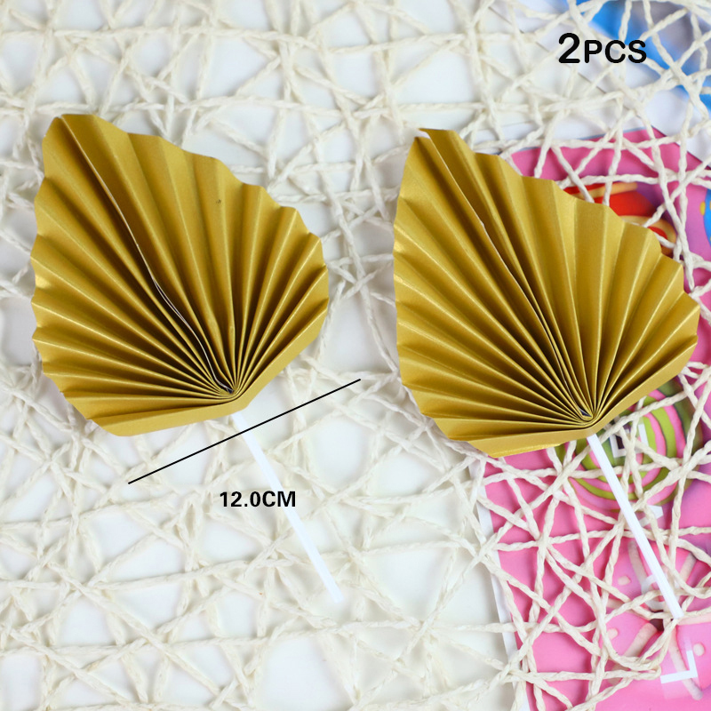 1Set Gouden Palm Blad Decoratie Bloem Voor Cake Topper Papier Verjaardag Gelukkig Party Cake Gouden Palm Bakken Gebak Decor bohemian: Dark Gray