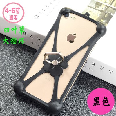 Haier Alpha A1 A3 Lite A6 A7 I8 E11 P10 P11 P8 E7 E13 cas Rotation Anneau Téléphone couverture Haier G50 G51 G7s T51 étui Universel Doux: black