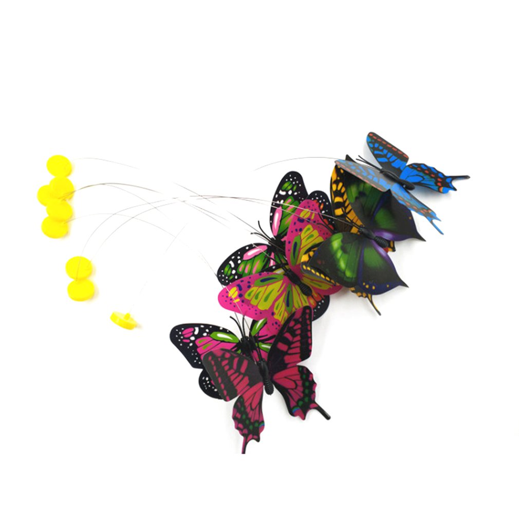 Flying Bird Toy For Cats Funny Cat Stick Cat Supplies Electric Flying Butterfly Flowers Funny Cat Toy