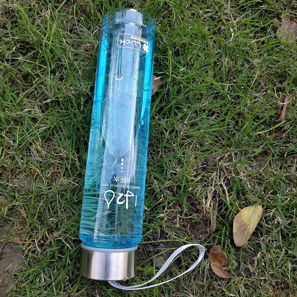 My 280ml lemon Sport H2o Gym For Water Bottles Portable Summer Outdoor Sports Unbreakable Transparent Plastic kids Water Bottle: color 6