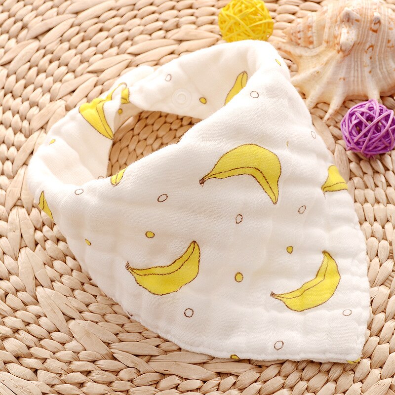 5Pcs Baby Bibs 100% Natural Cotton Soft Baberos Bebe Animal Bandana Infant Smock Burp Cloth Feeding Saliva Drool Towel