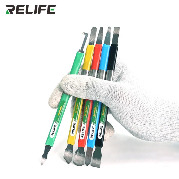 RELIFE-cuchillo multifunción de doble cabeza para RL-049A, herramienta para quitar la cubierta trasera de vidrio, raspado de estaño, 10 en 1, para iphone y Android