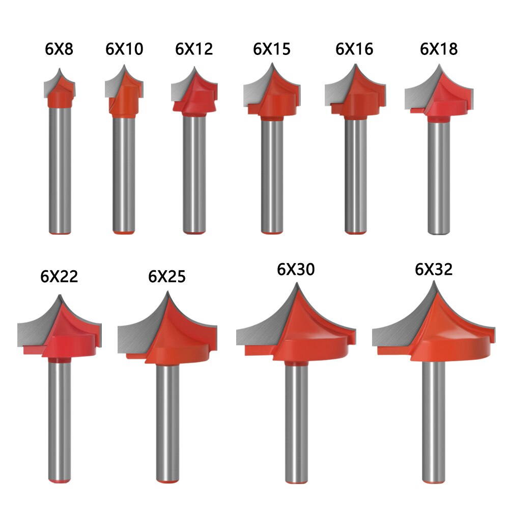 1pc 6mm Shank CNC tools solid carbide round nose Bits Round Point Cut Bit Shaker Cutter Tools For Woodworking