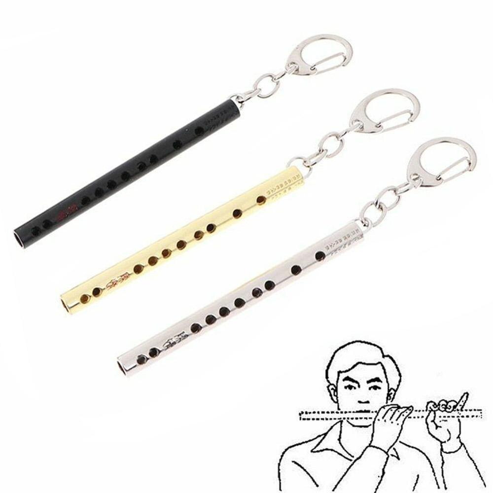 1Pc Mini Pocket Muziekinstrument Sleutelhanger Cosplay Accessoires Prop Sleutelhanger Hanger Fluit Sleutelhanger A0P0