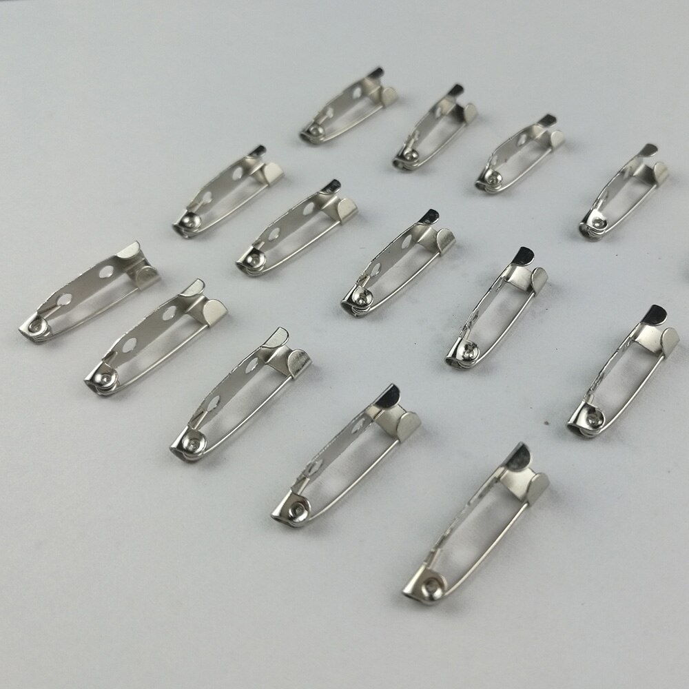 ! 50 unids/bolsa broche de seguridad con tono de hierro, pasadores de barra de seguridad con cierre trasero, accesorios de joyería para fabricación de broches DIY de 20/25MM
