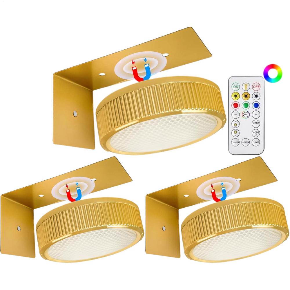3- pakning med fjernkontroll, justerbar, batteridrevet malelampe, dimbar, tidtaker, kunstdisplay, nyhetslampe: måke