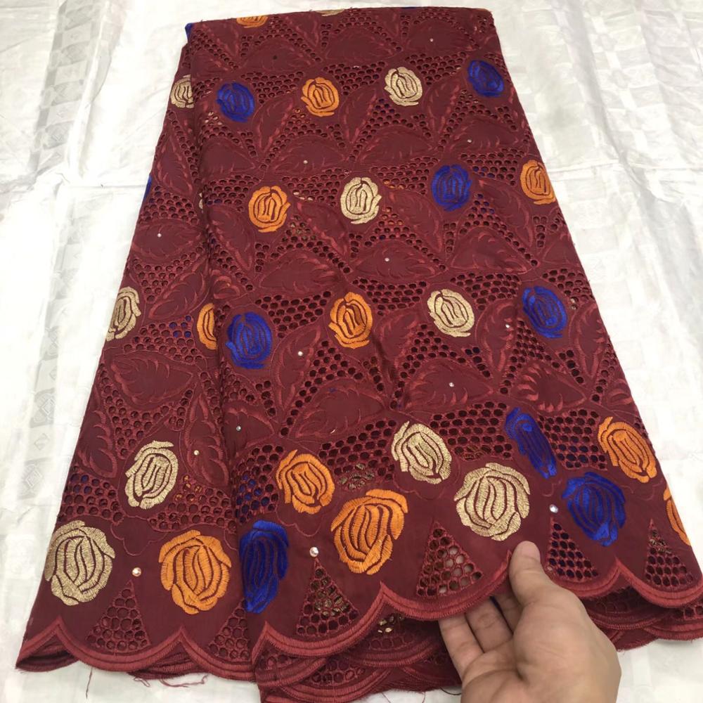 5 yard Zwitserse kant stof zware kralen borduren Afrikaanse katoen stoffen Zwitserse voile kant populaire Dubai stijl
