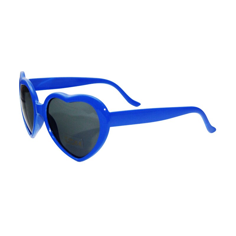 Gafas con efectos en forma de corazón de amor, cambian a ver las luces forma de corazón por la noche, gafas de difracción romántica para mujeres y niñas: Blue