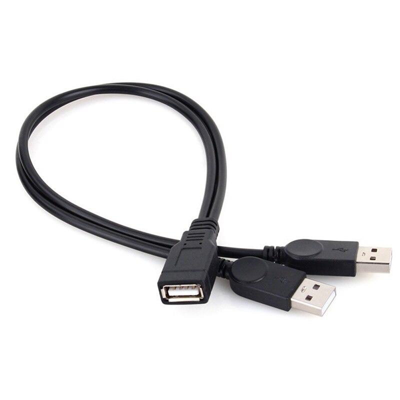 USB 2.0 1 Female To 2 Male Y-Splitter Data Sync Charging Extension Cable Only (no Data Transmission)