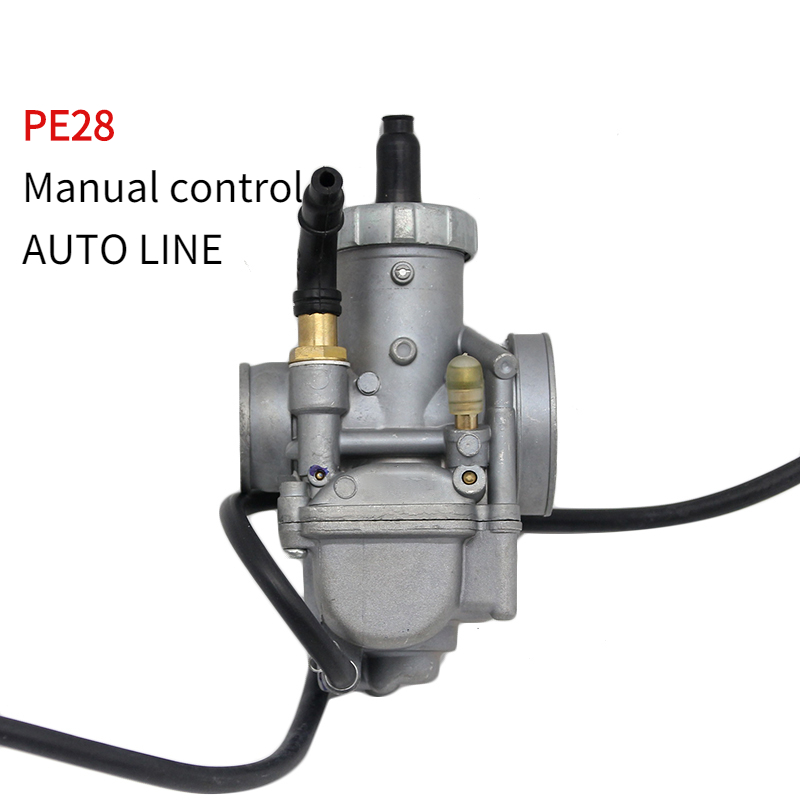 PE28 Motorcycle Carburetor 28mm Carb Auto/Manual For Carburador Keihin ATV Quad Pit Dirt Motor Bike Scooter Moped Motocross: Dark Grey