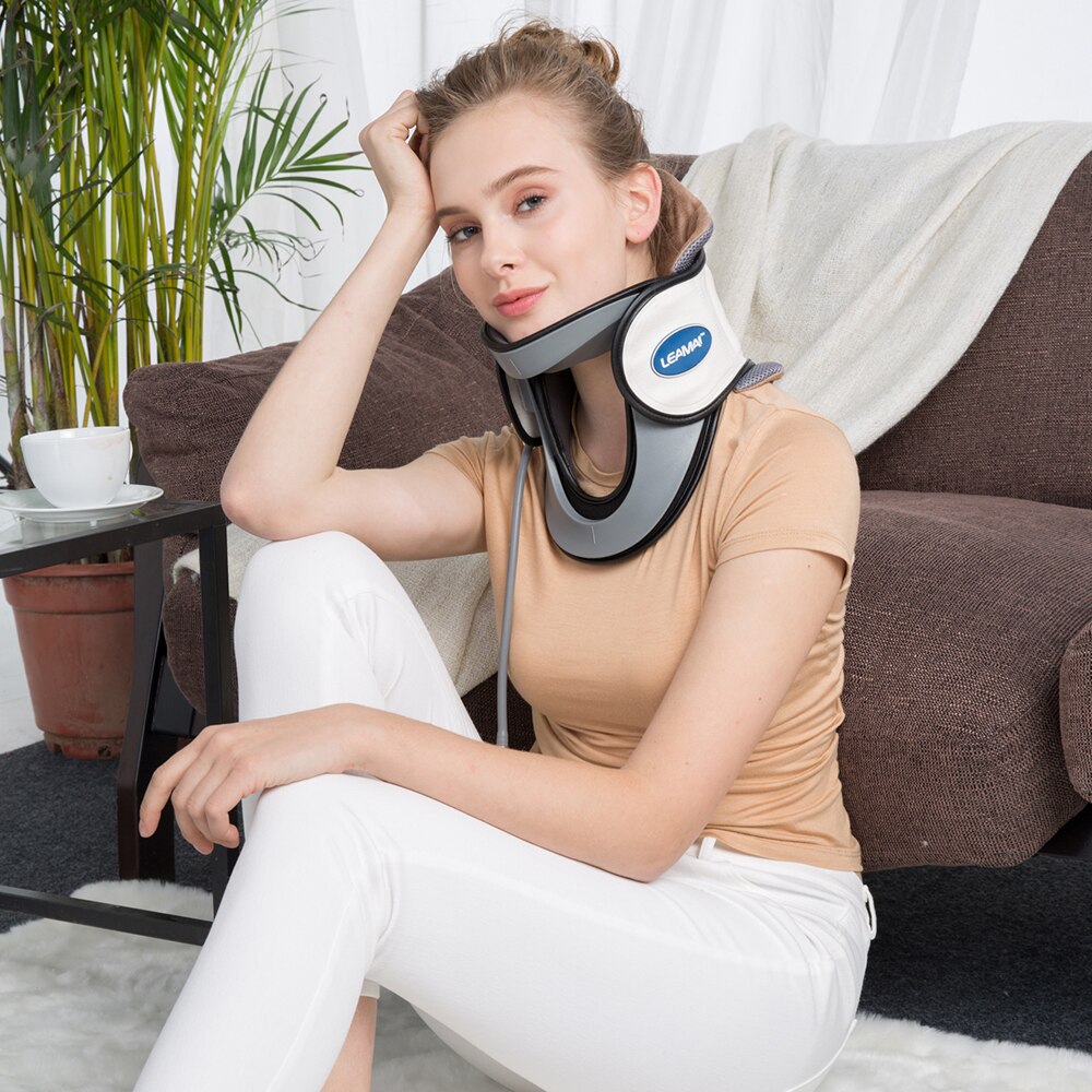 LEAMAI – collier Cervical gonflable, Traction du cou, Support, oreiller de Massage, soulagement de la douleur, relaxation, soins de santé