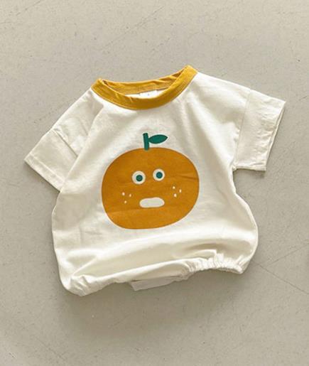 Koodykids Zomer Baby Meisje Jongen Bodysuits Peuter Jongens Outfits Apple Gedrukt Rompertjes Zachte Katoenen Jongens Meisje Kleding: color 1 / 6m