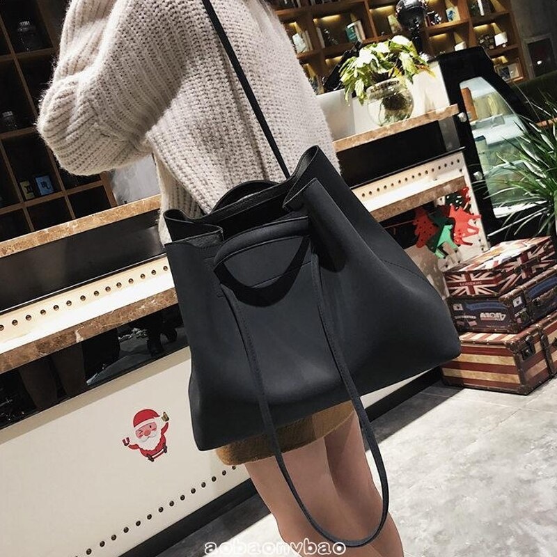 Sac de seaux en cuir mat décontracté pour femmes sacs à main de concepteur sacs de messager d'épaule d'unité centrale de luxe grande capacité fourre-tout sacs à main de dame