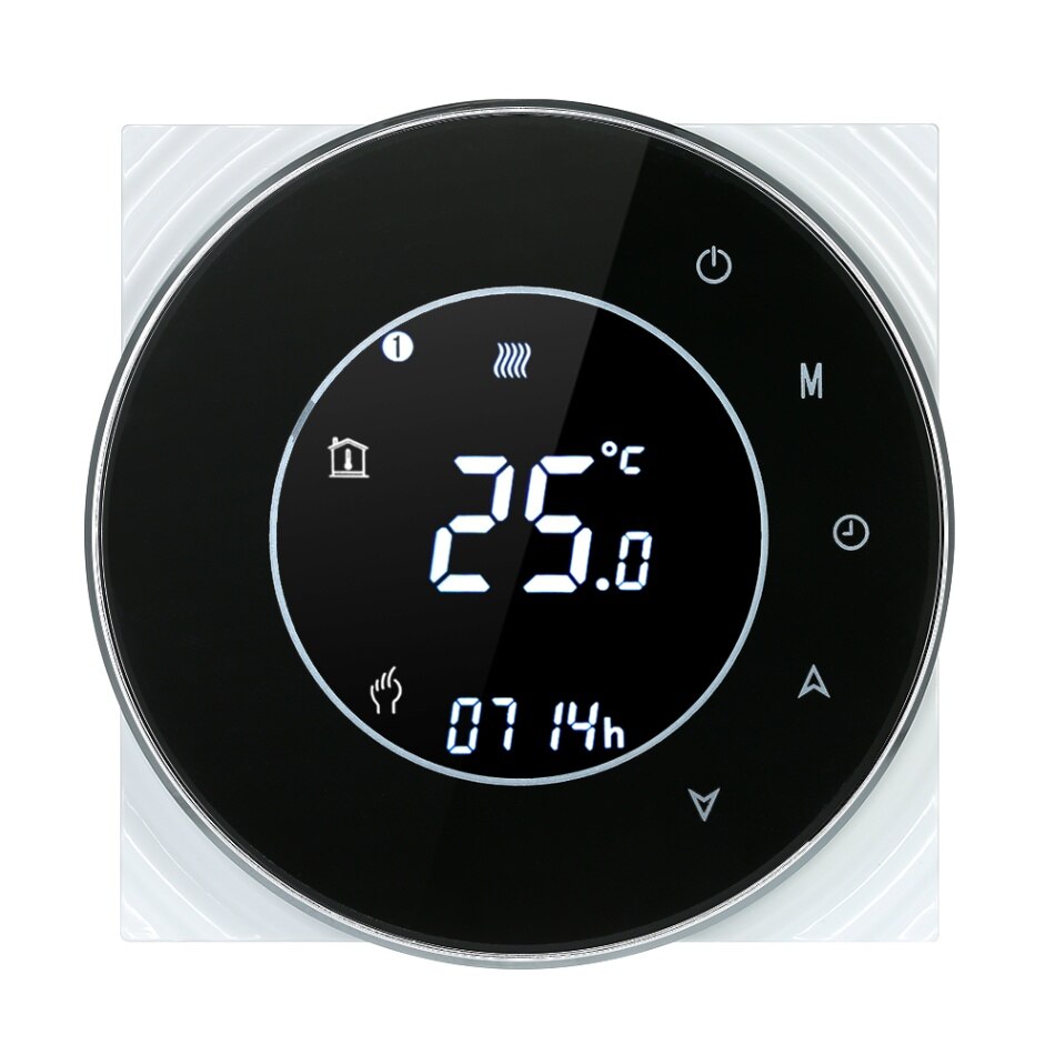 5A Programmable Water Heating Controller Temperature Regulator Thermostat Touchscreen LCD with Backlight Voice Control Function