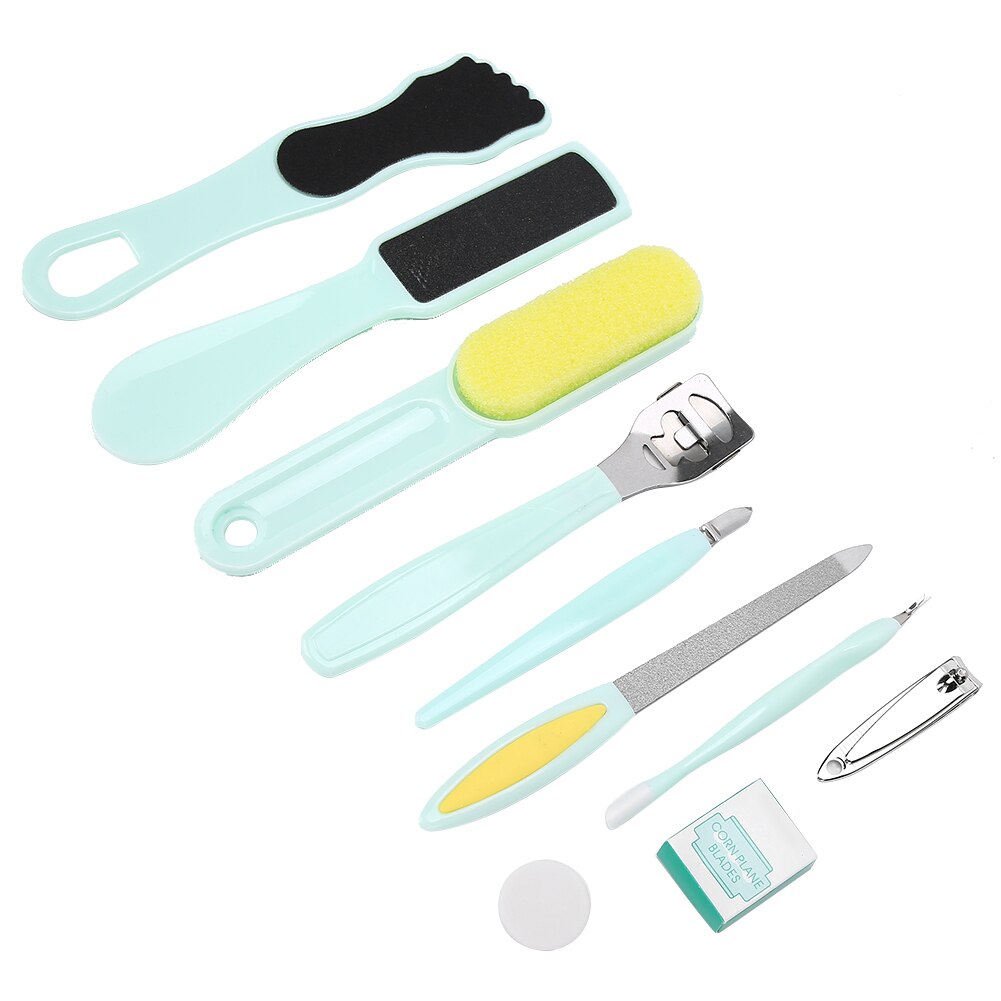 Voet Eelt Remover Voet Schaven Tool Dode Huid Pusher Nagelknipper Pedicure Tool Set Nail File Voet Raspen