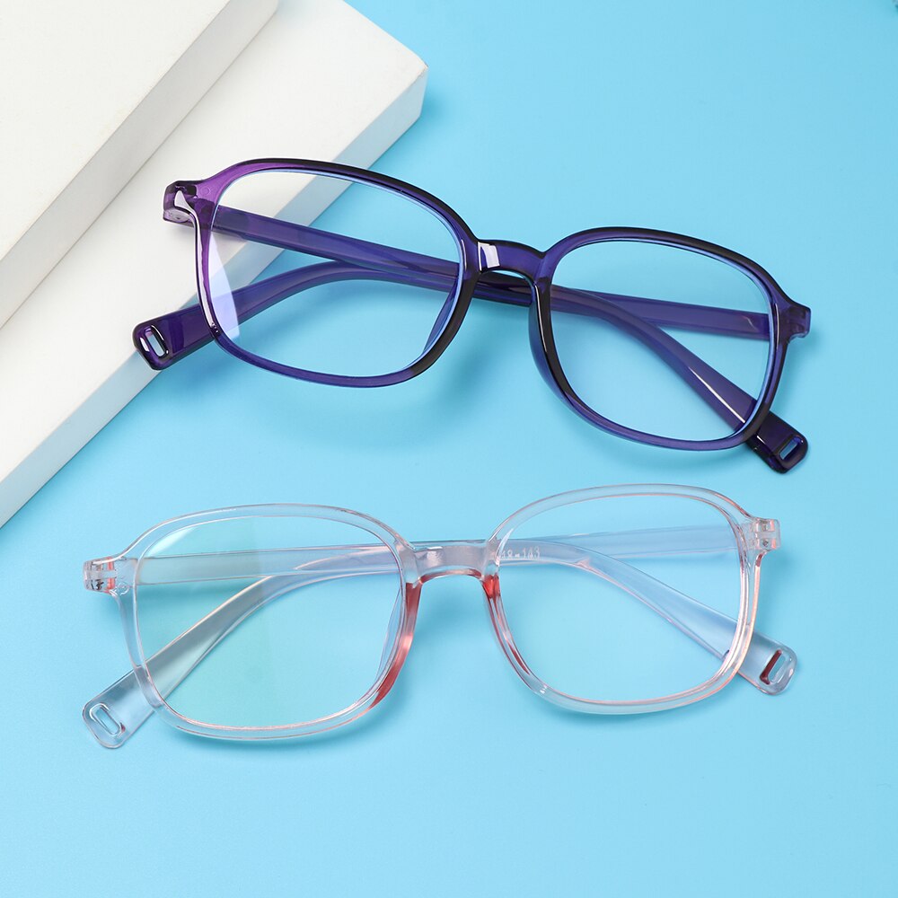 Anti-blauw licht bril dames heren vintage vierkante montuur bril oogbescherming computerbril blauw licht blokkerend
