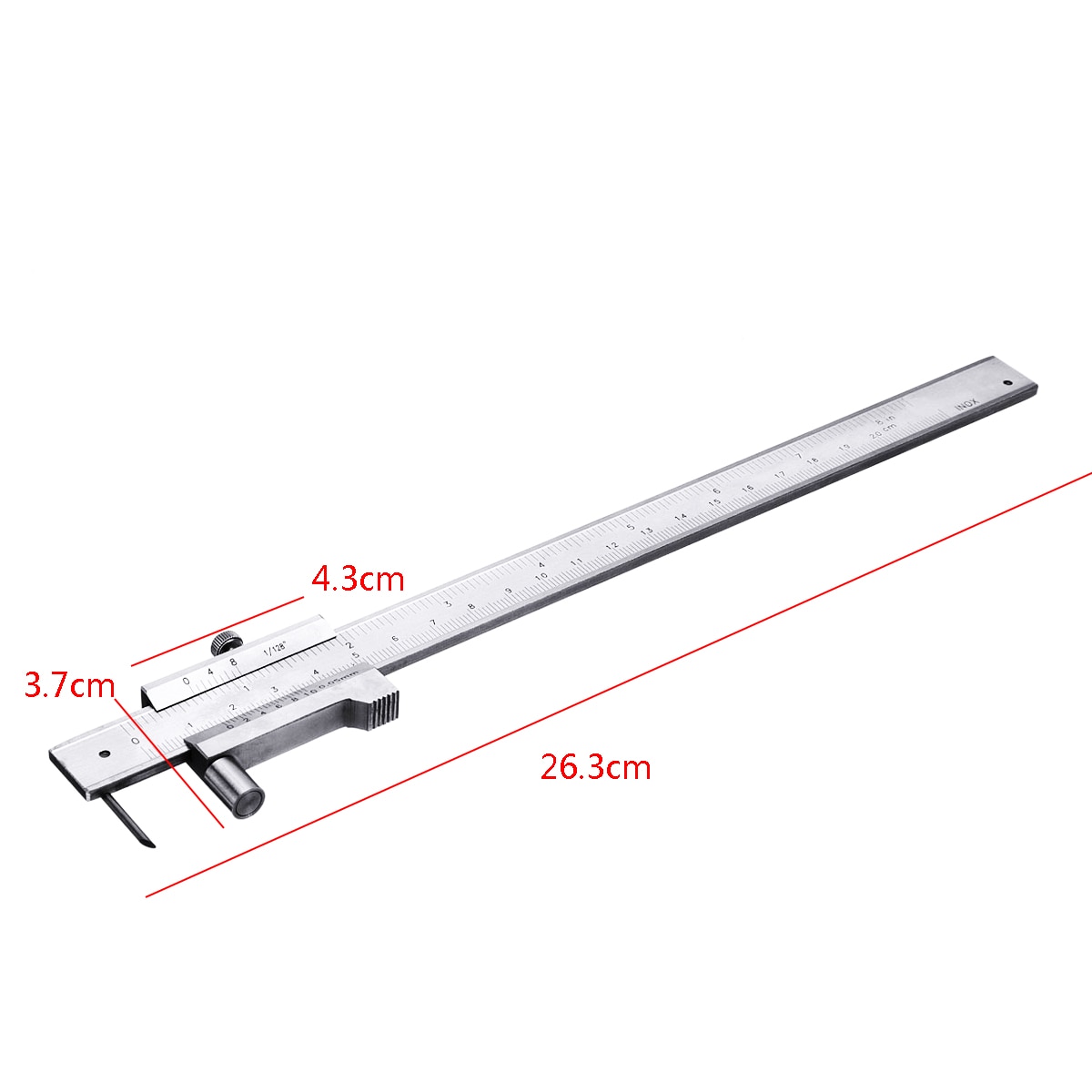 Measure Scale Ruler 0-200mm 0.05mm Accurate Parallel Line Vernier Caliper Carbon steel+Stainless Steel for Iron Wood