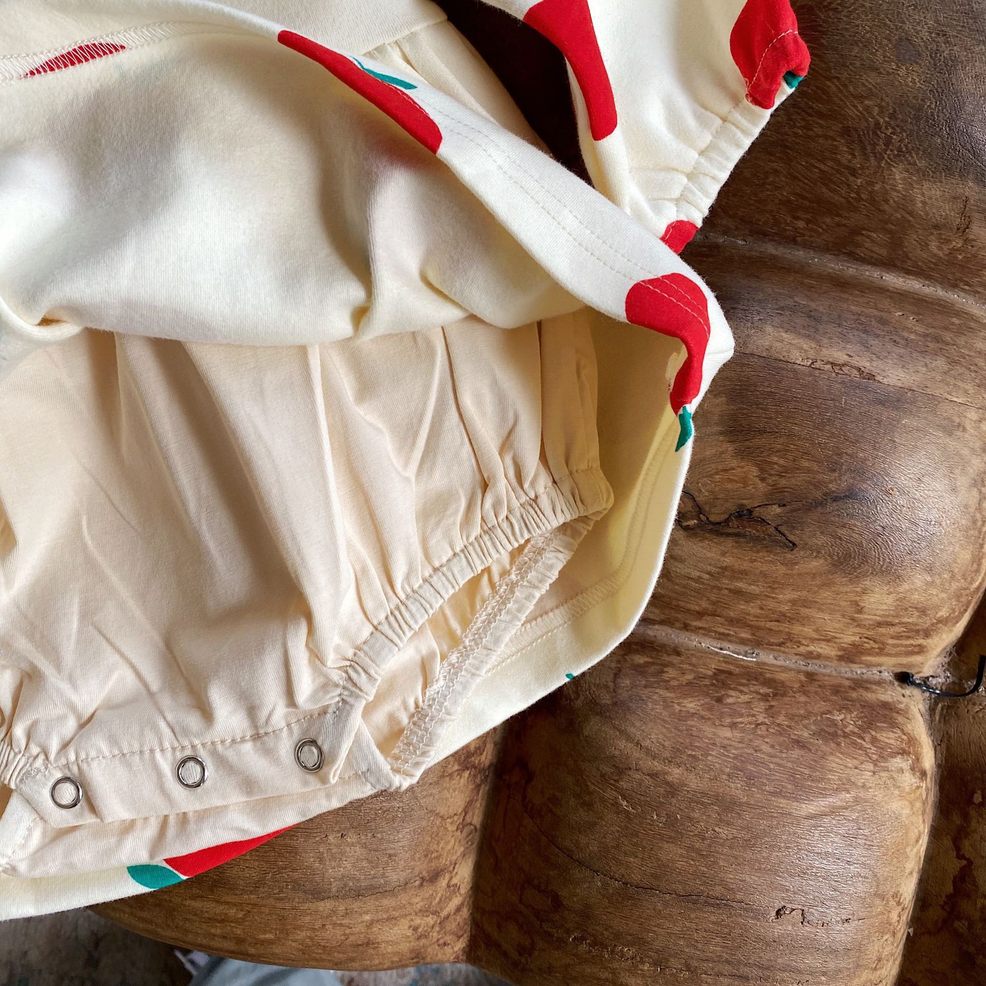 Herfst kinderkleding voor meisjes, schattige baby bodysuit met appelprint, katoenen jumpsuit met lange mouwen voor meisjes, outfits 0-24m