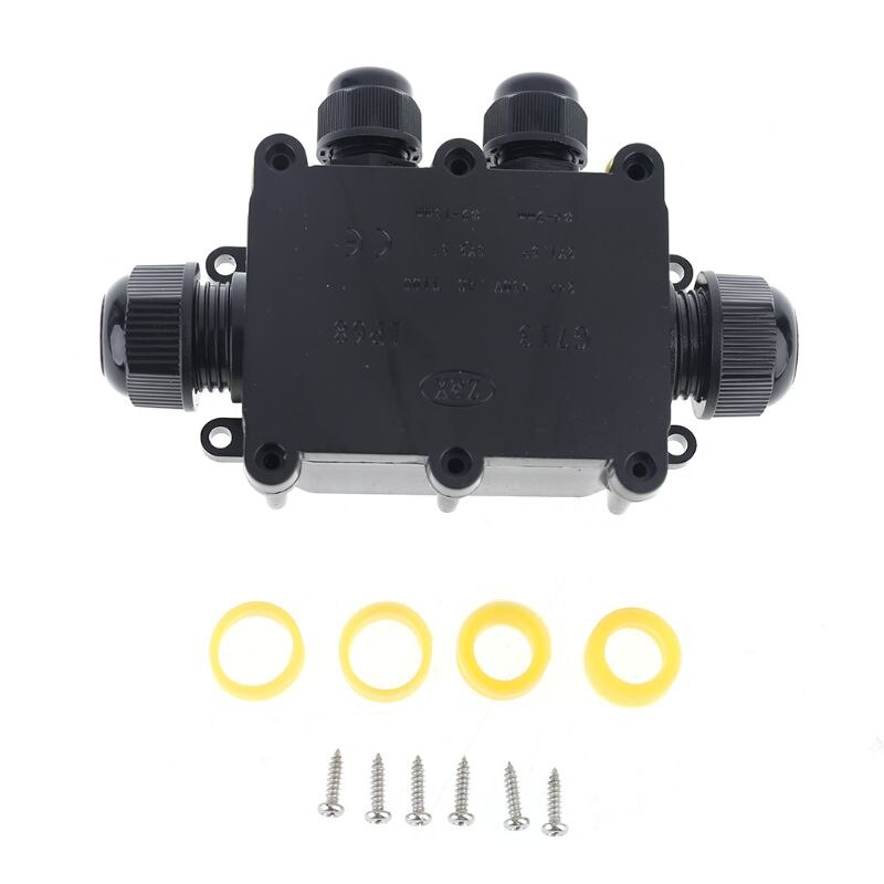 Caixa de junção ip68 uv à prova d' água, ao ar livre, múltiplas formas, plástico, caixa de junção elétrica, conector de fio, protec: D4