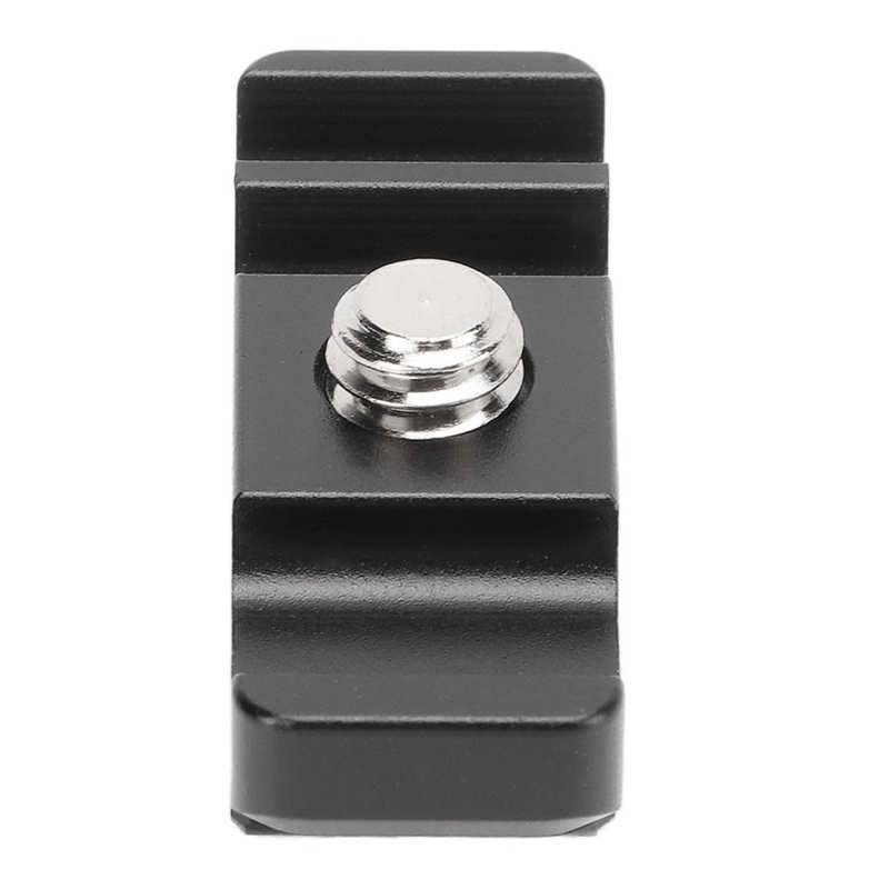 Universal Camera Cable Clamp DSLR Camera Cage L Pate Cable Fixing Lock Clip with 1/4in Screw Cold Shoe Mount for Fill Light MIC