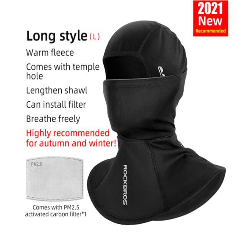 ROCKBROS Winter Warm Halten Winddicht Radfahren Maske Fleece Thermische Radfahren Gesicht Maske Balaclava Ski Maske Angeln Skifahren Hut Headwear