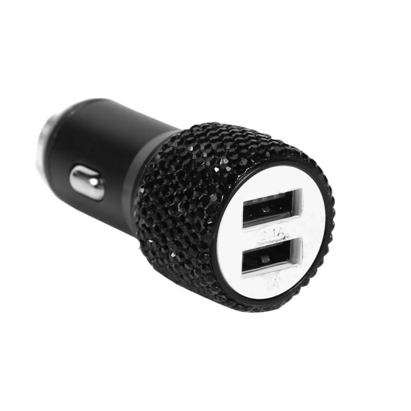 Auto 2 in 1 USB Dual Hafen Schnelle Ladung Auto Ladegerät Sicherheit Hammer Diamant Stil Dual USB Ausgang Hafen Bequem für Ladung Mobi