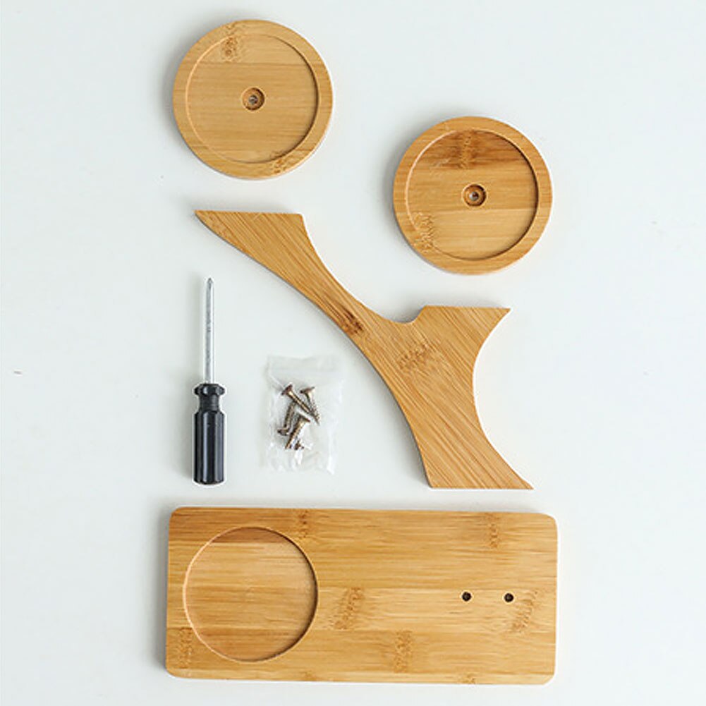 Ceramic Round Succulent Planter Flower Pot Oblate Flowerpot Treetop Bamboo Stand Garden Pots & Planters Flower Pots & Planters