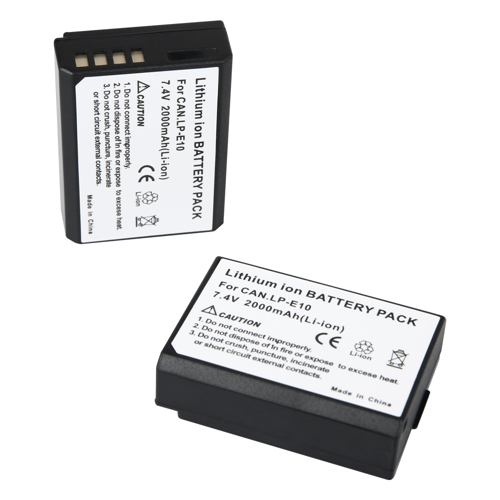 Volledig Gedecodeerd LP-E10 Vervangende Batterij Voor Canon Rebel T5 T3 Eos 1200D 1100D Kus X70 X50 Digitale Camera 7.4V 2000Mah