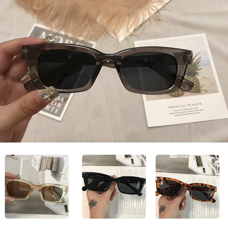 1Stck Neue Frauen Rechteck Jahrgang Sonnenbrille retro Punkte Sonnenbrille Weibliche Dame Brillen Katze Auge Fahrer Brille